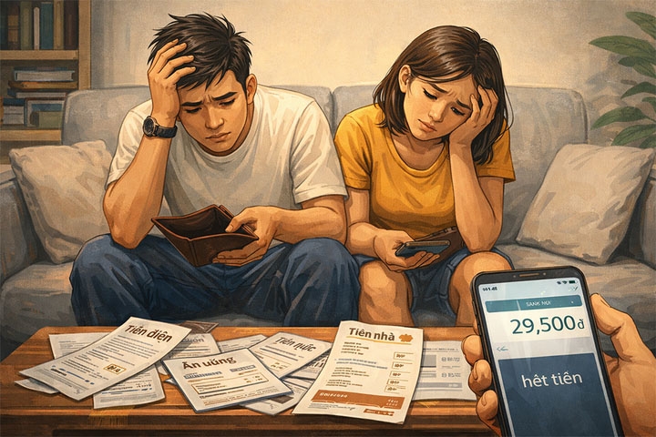 vo chong son luong 50 trieu dong nhung chua het thang da het tien hinh anh 1