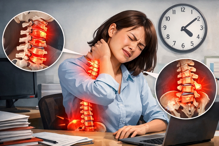 30 tuổi đã thoái hóa đốt sống cổ, bất ngờ 'thủ phạm' bào cột sống dân văn phòng