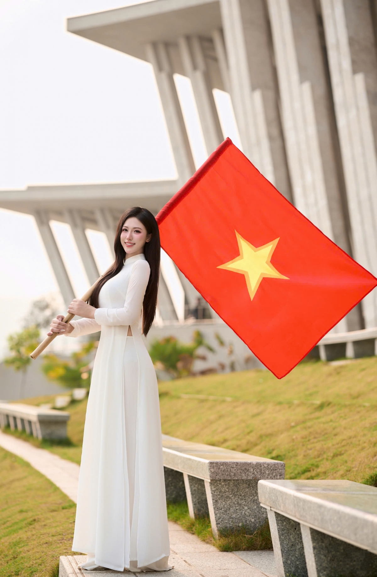 A khoi phuong anh khoe nhan sac trong ta ao dai dip dai le 30 4 hinh anh 2
