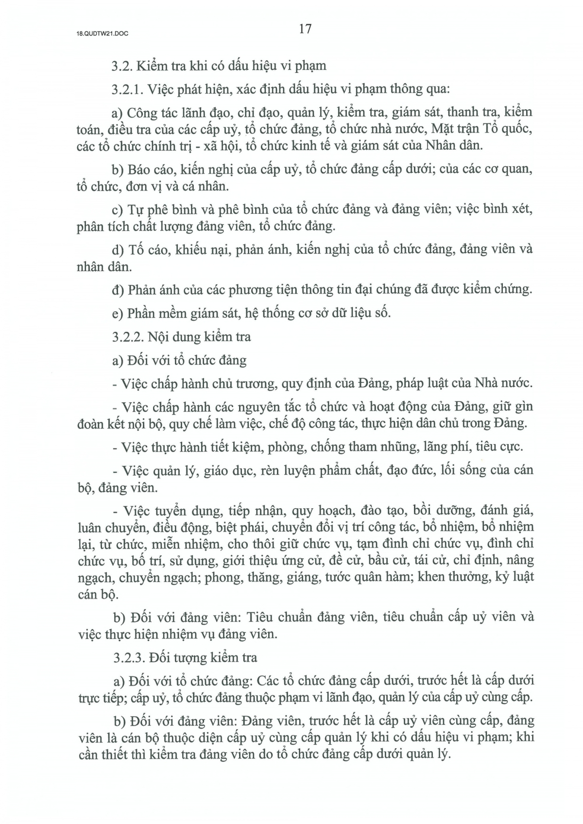 quy dinh so 21-qD tw ve cong tac kiem tra, giam sat, ky luat cua Dang hinh anh 17
