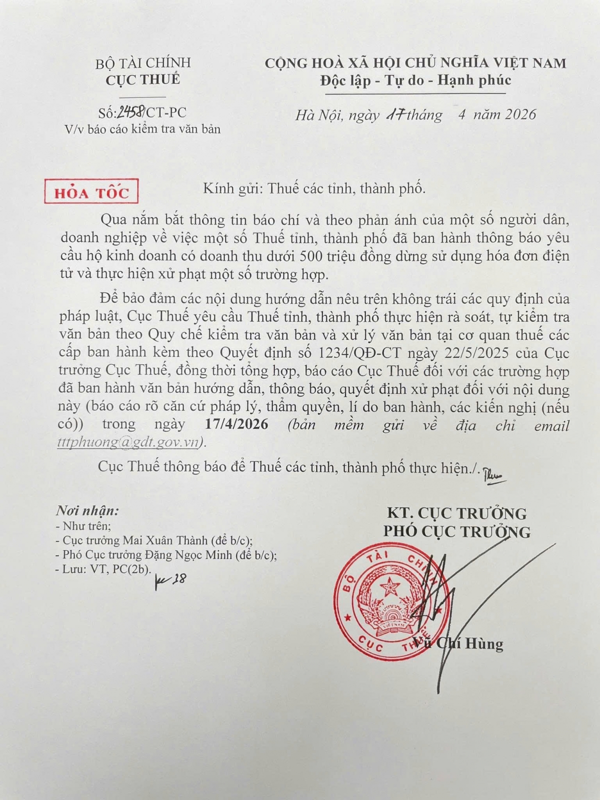 cuc thue doanh thu duoi 500 trieu dong van duoc dung hoa don dien tu hinh anh 2