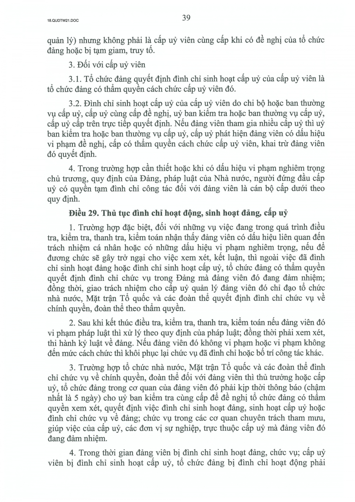 quy dinh so 21-qD tw ve cong tac kiem tra, giam sat, ky luat cua Dang hinh anh 39