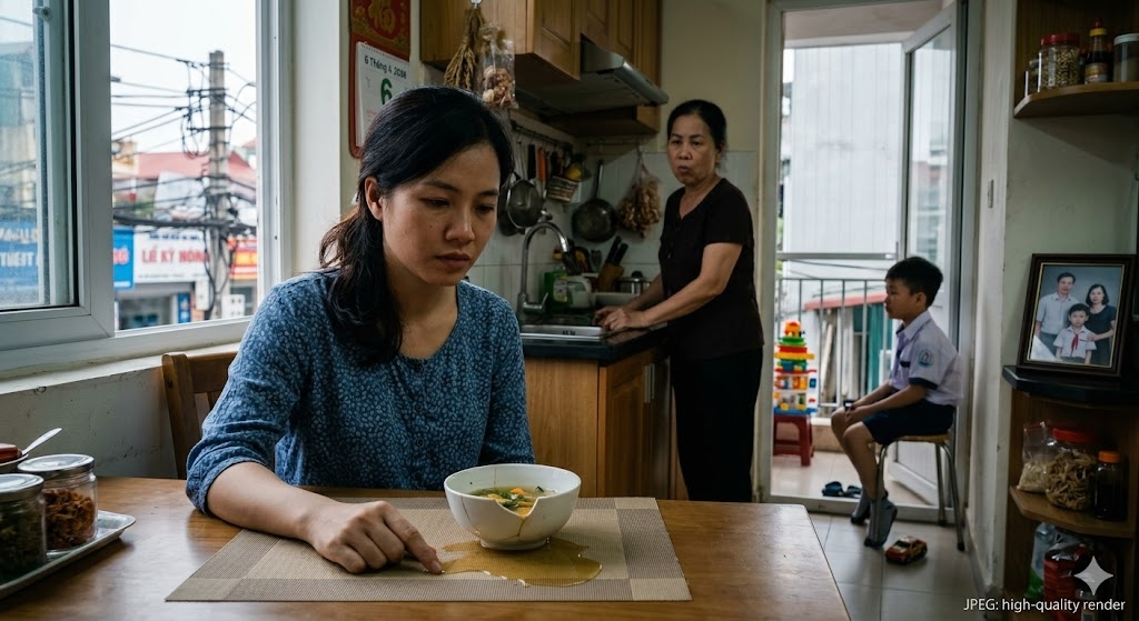 vo mong khi ket hon voi nguoi dan ong da co con rieng hinh anh 1