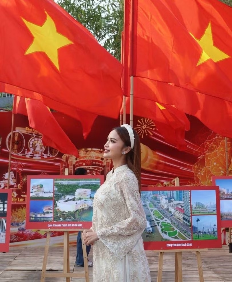 sao viet 30 4 dan nguoi dep dien ao dai ky niem ngay giai phong mien nam hinh anh 6