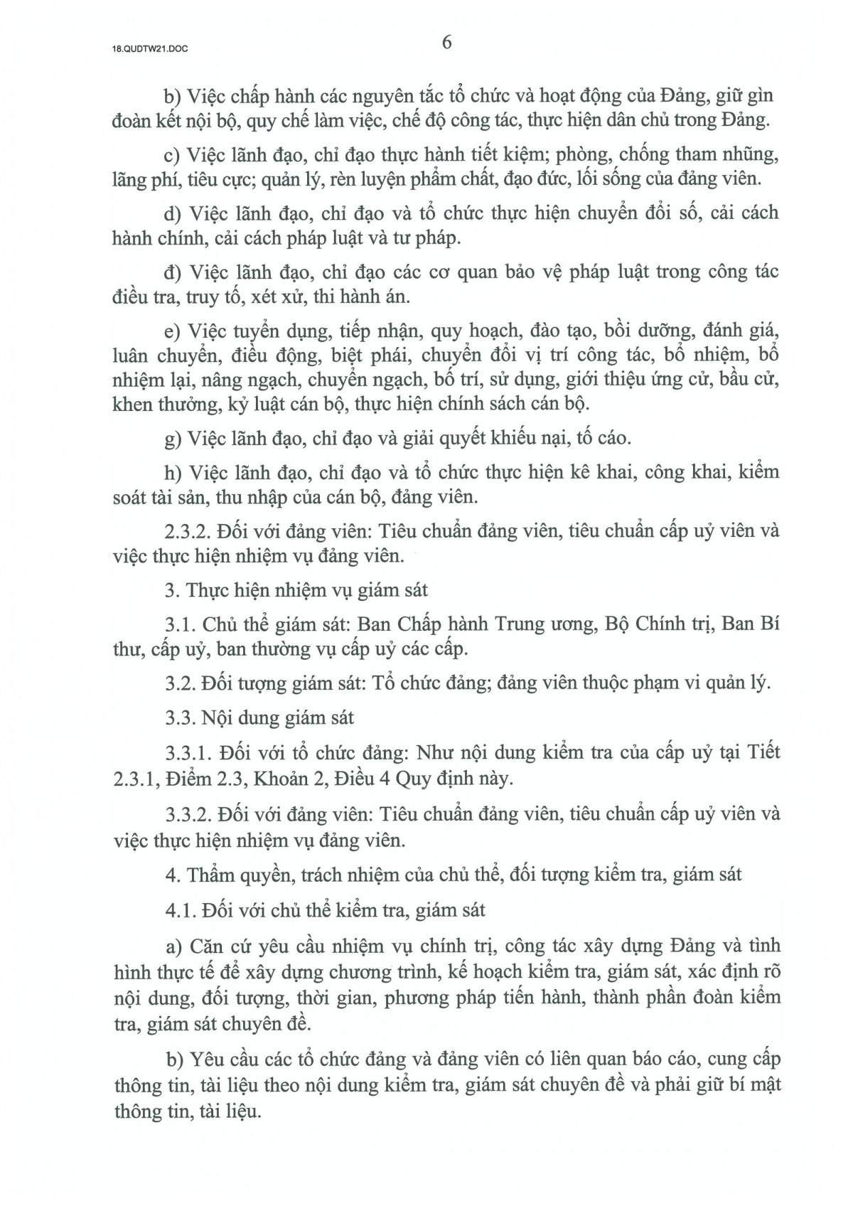 quy dinh so 21-qD tw ve cong tac kiem tra, giam sat, ky luat cua Dang hinh anh 6
