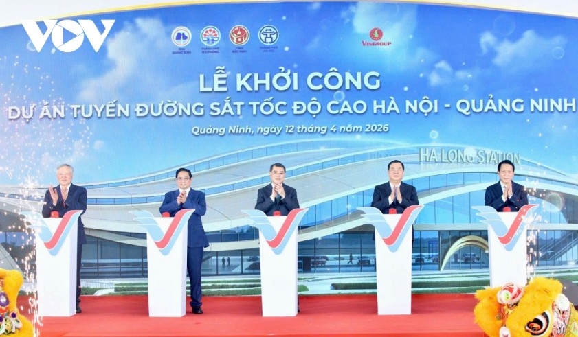 pm attends groundbreaking of hanoi-quang ninh high-speed railway picture 1
