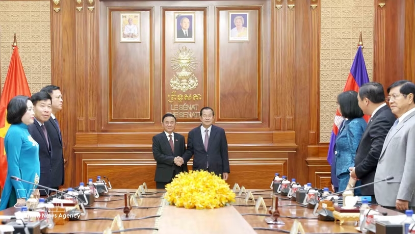 Senior Vietnamese Party official meets with Cambodian Party, Senate leader