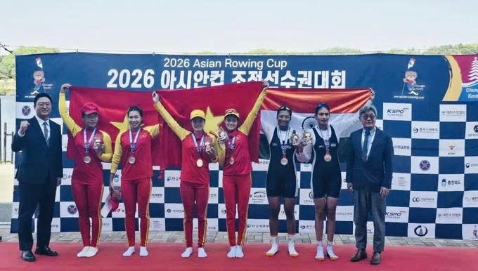 athletes secure 4 golds for vietnam at 2026 asian rowing cup picture 1