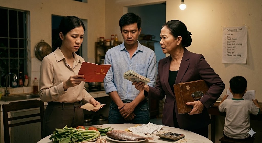 Nghẹt thở khi mẹ chồng kiểm soát chi tiêu từng mớ rau con cá