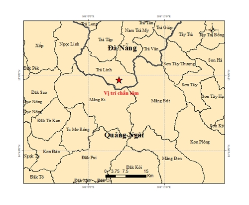 Đà Nẵng ghi nhận thêm 2 trận động đất, tổng cộng 8 trận trong ngày