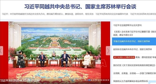 truyen thong trung quoc dua tin dam net ve chuyen tham cua tong bi thu, chu tich nuoc to lam hinh anh 1