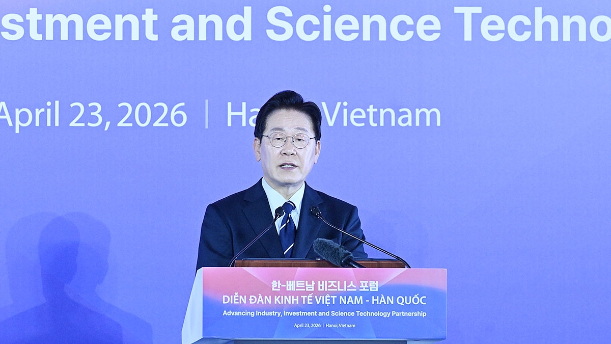 thu tuong le minh hung va tong thong han quoc du dien dan kinh te viet-han hinh anh 3