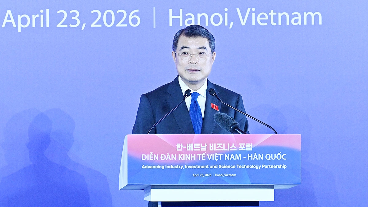 thu tuong le minh hung va tong thong han quoc du dien dan kinh te viet-han hinh anh 2