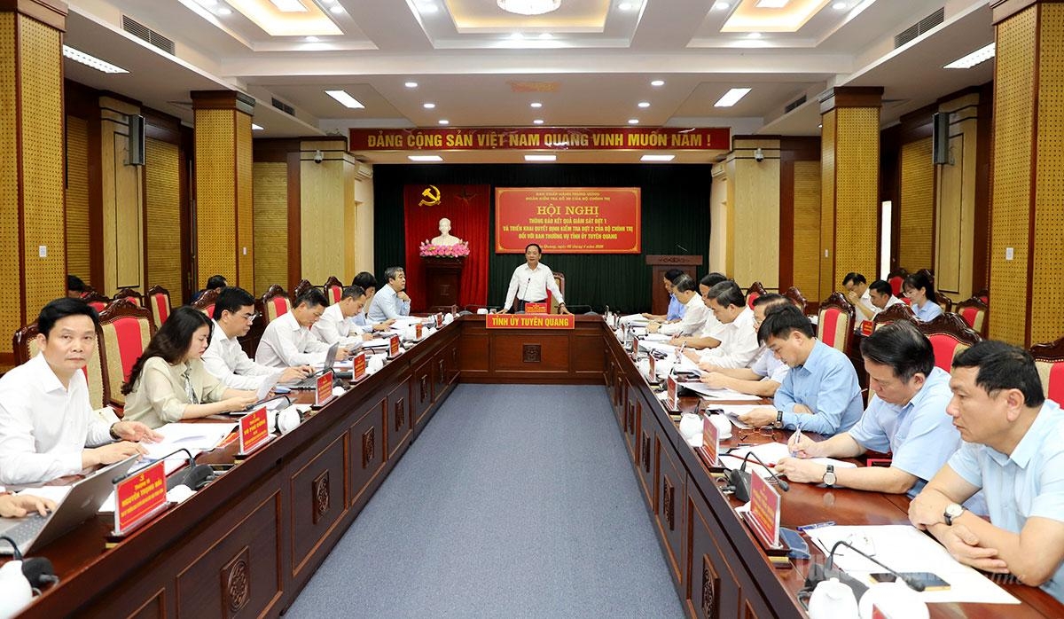 thong bao ket qua kiem tra, giam sat doi voi ban thuong vu tinh uy tuyen quang hinh anh 1