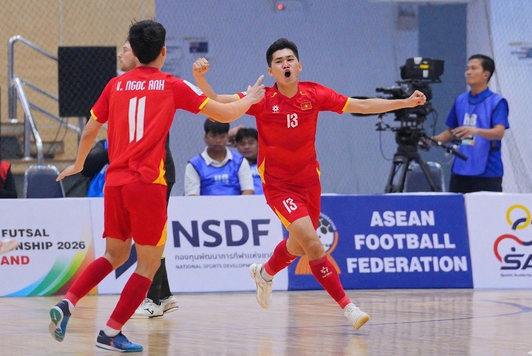 Doi tuyen futsal viet nam thang dam australia o giai futsal Dong nam A 2026 hinh anh 1