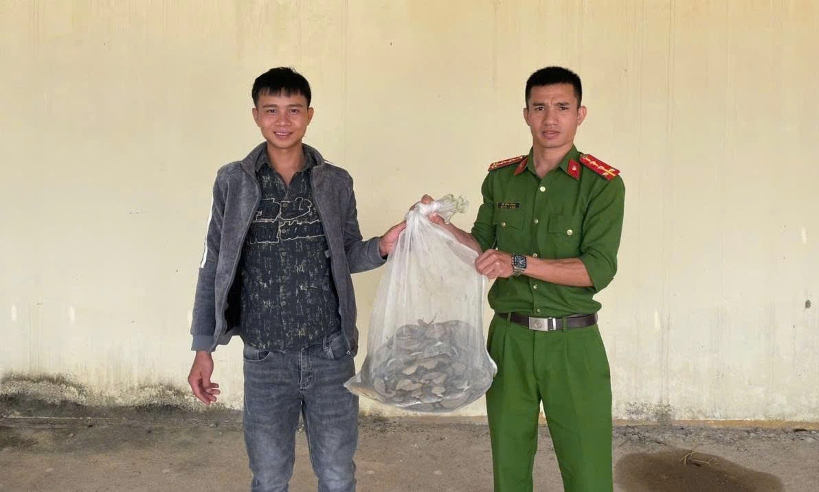 nguoi dan lam Dong tu nguyen giao nop dong vat quy hiem, tha ve rung hinh anh 2