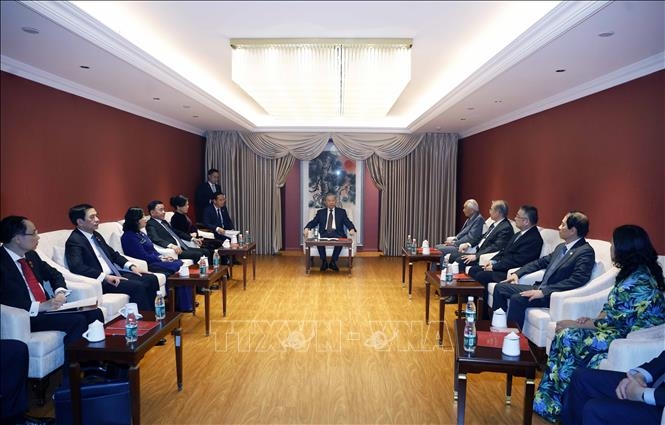 tong bi thu, chu tich nuoc to lam gap mat nhan sy huu nghi viet nam - trung quoc hinh anh 2