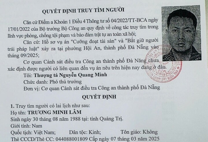 truy tim ke lien quan vu an cuong doat tai san va bat giu nguoi trai phap luat hinh anh 1