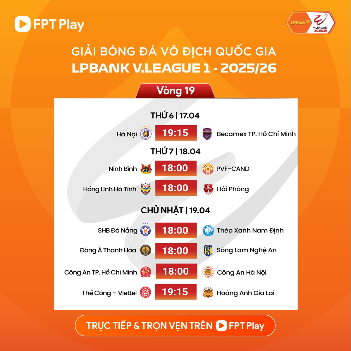 lich thi dau vong 19 v-league 2025 2026 tam diem o hang Day hinh anh 1