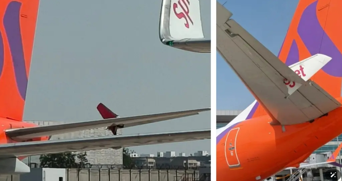 hai may bay cho khach va cham tren duong bang o An Do hinh anh 1