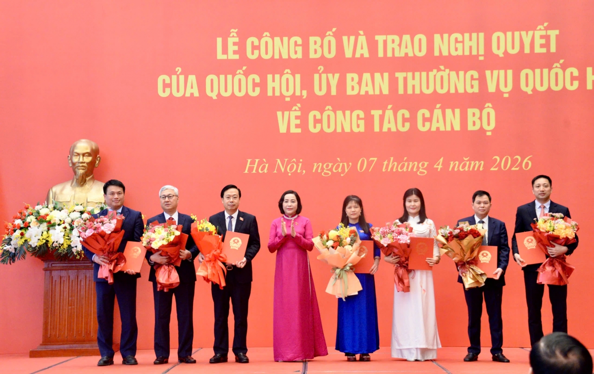 chu tich quoc hoi chu tri le cong bo va trao cac nghi quyet ve cong tac can bo hinh anh 3