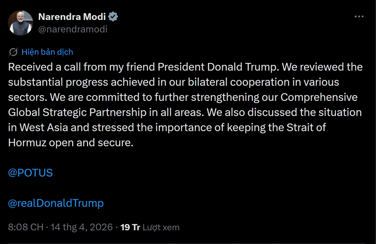 my va An Do nhan manh tam quan trong cua viec duy tri an ninh tai hormuz hinh anh 1