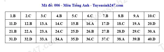 Dap an toan bo 24 ma de thi tieng anh ky thi tuyen sinh lop 10 o ha noi 2026 hinh anh 5