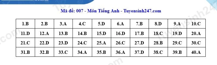 Dap an toan bo 24 ma de thi tieng anh ky thi tuyen sinh lop 10 o ha noi 2026 hinh anh 6