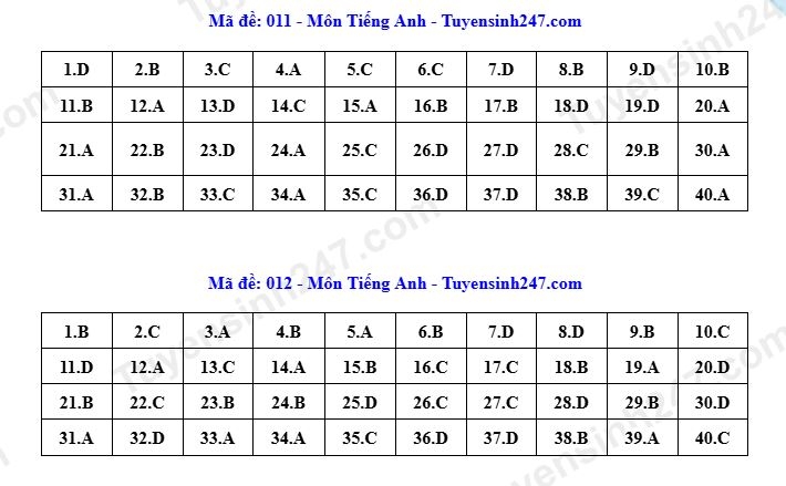 Dap an toan bo 24 ma de thi tieng anh ky thi tuyen sinh lop 10 o ha noi 2026 hinh anh 9