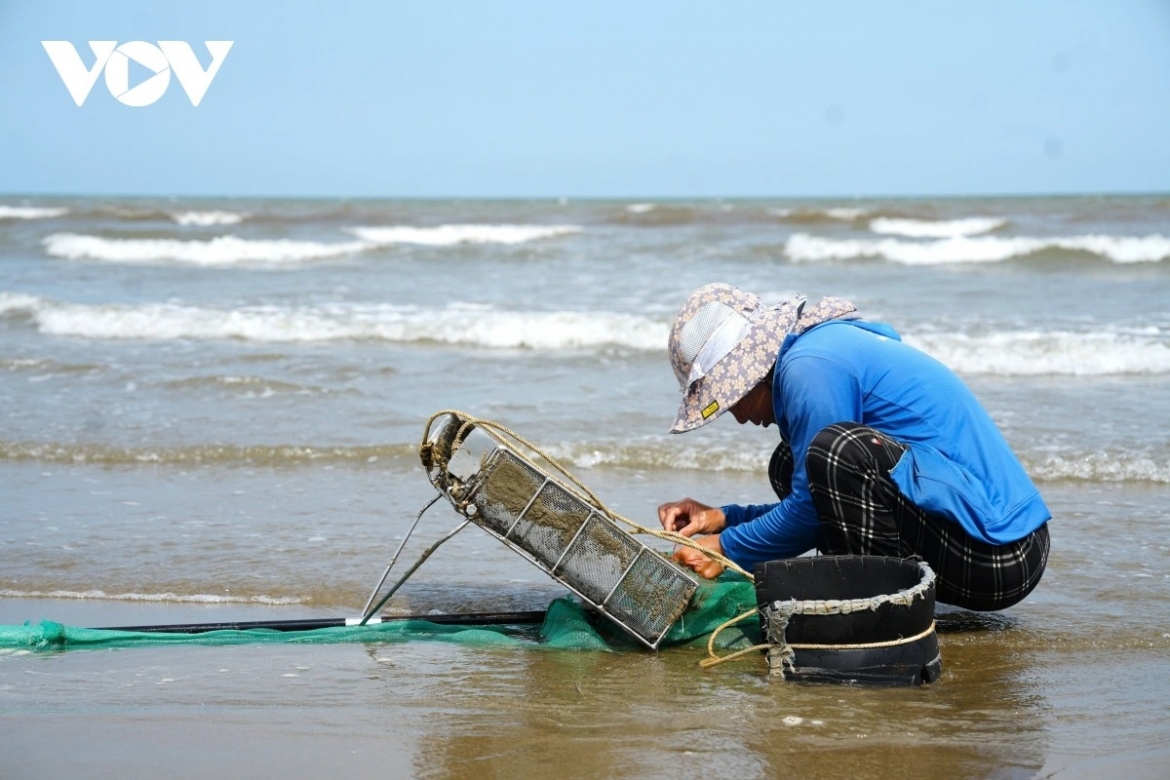 a hardworking day of mini clam diggers along thanh hoa beach picture 10