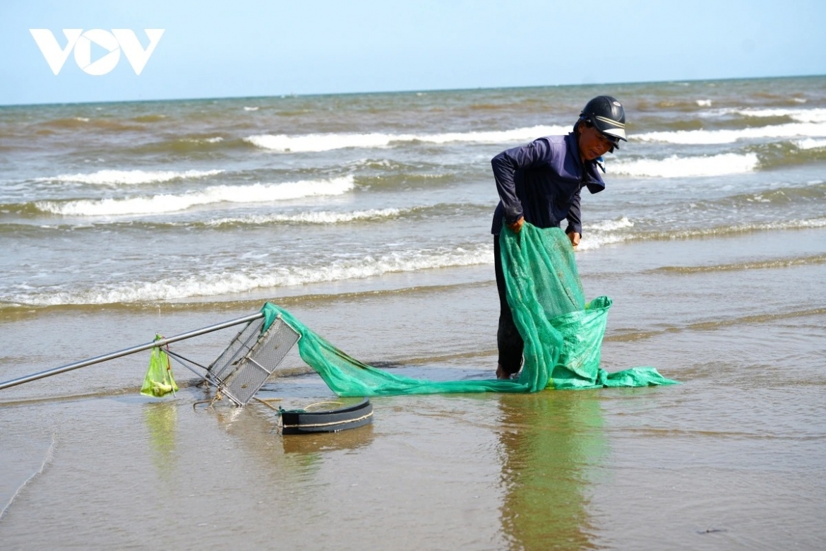 a hardworking day of mini clam diggers along thanh hoa beach picture 6