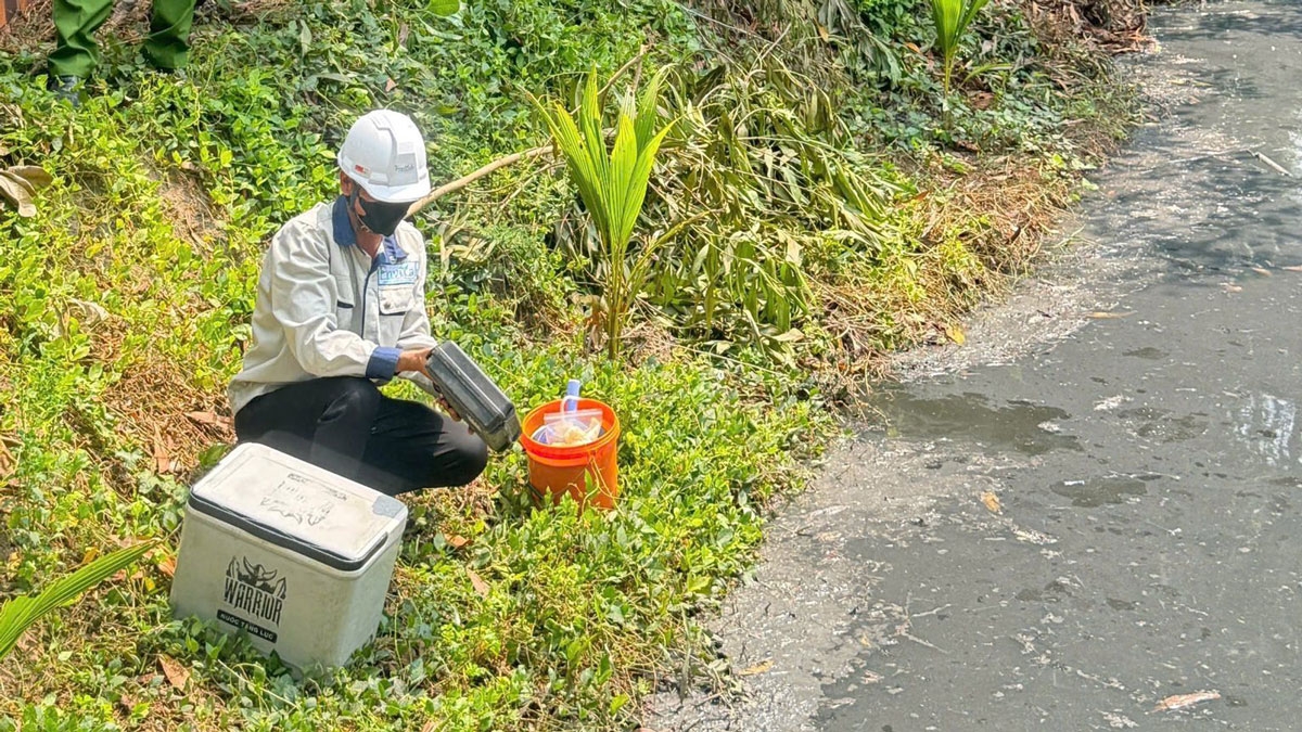 trai vit o Dong nai len lut xa thai truc tiep ra suoi trong dem hinh anh 1