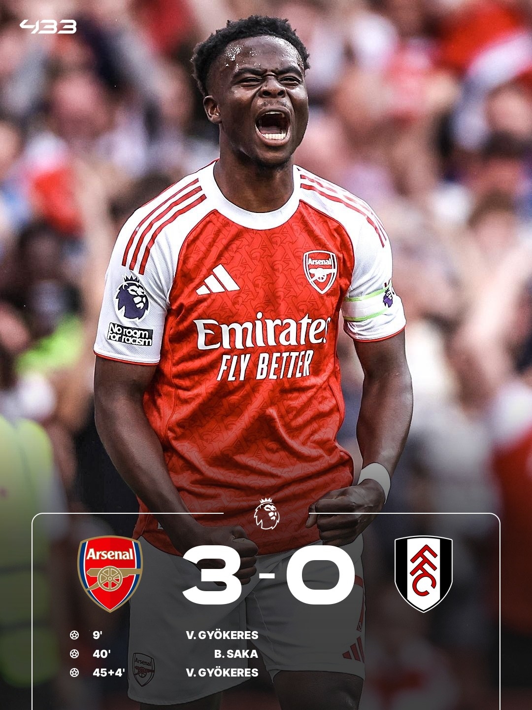 saka va gyokeres ruc sang, arsenal thang dam fulham hinh anh 2