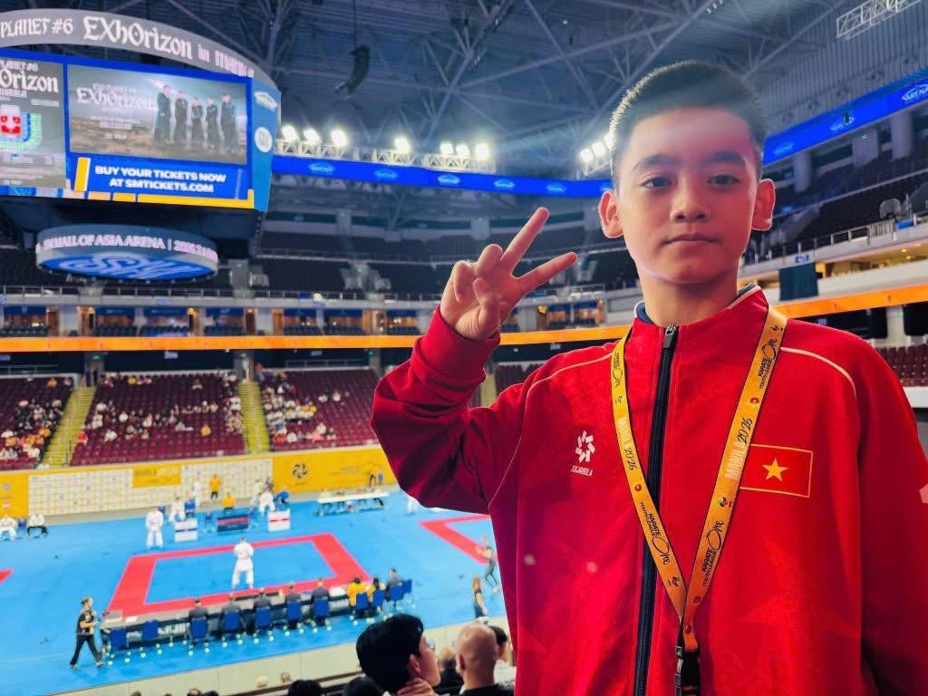 vietnamese karateka wins bronze at karate one youth league manila 2026 picture 1