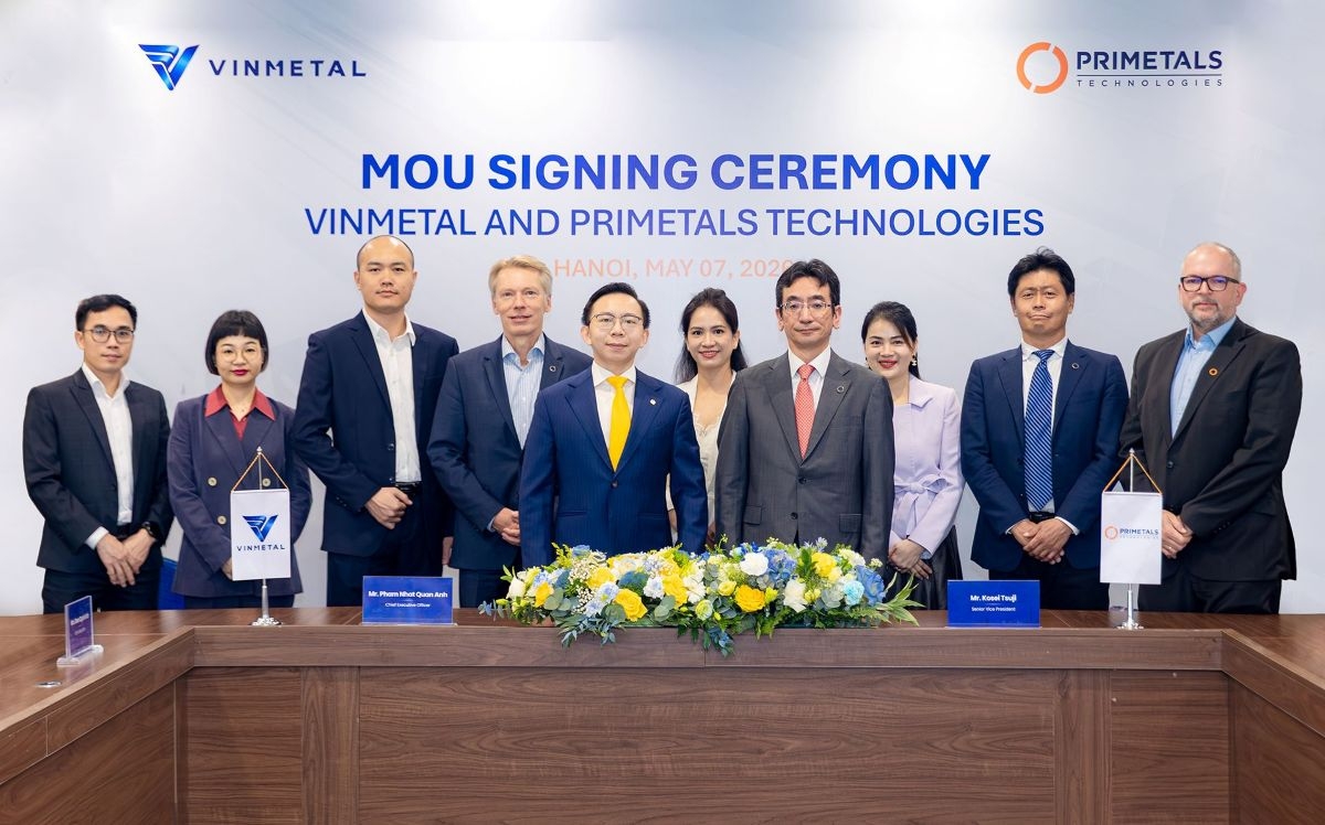VinMetal hợp tác Primetals phát triển công nghệ sản xuất thép tiên tiến
