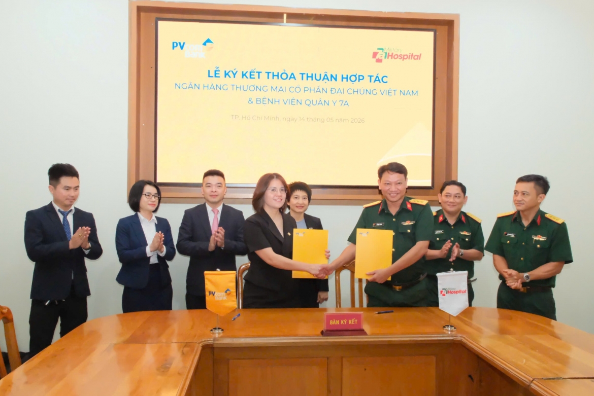pvcombank hop tac voi benh vien quan y 7a, thuc day chuyen doi so trong y te hinh anh 1