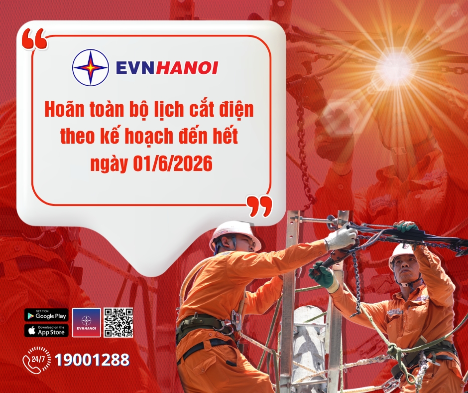 tong cong ty Dien luc tp ha noi quyet dinh hoan toan bo cac lich cat dien hinh anh 1
