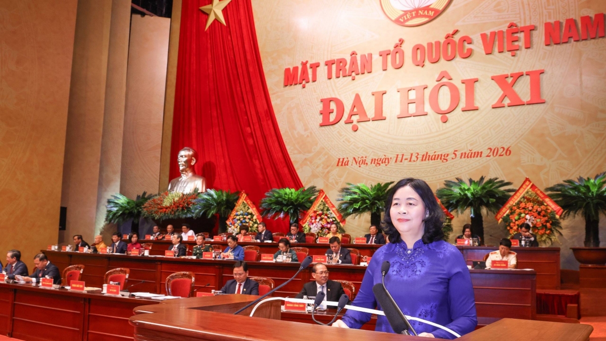 ba bui thi minh hoai tai dac cu chu tich Uy ban trung uong mttq viet nam khoa moi hinh anh 1