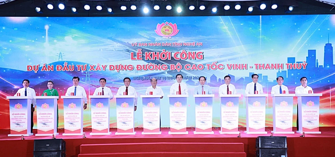 nghe an khoi cong du an cao toc vinh - thanh thuy hinh anh 1