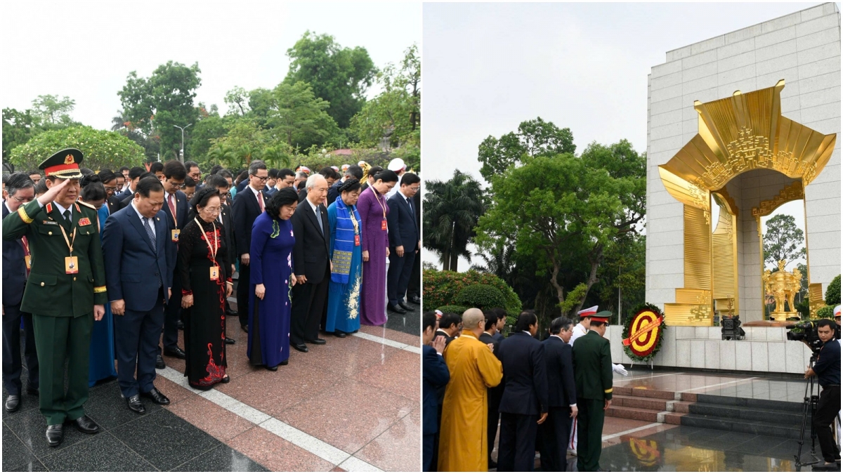 Doan dai bieu du Dai hoi xi cua mttq viet nam vao lang vieng chu tich ho chi minh hinh anh 12
