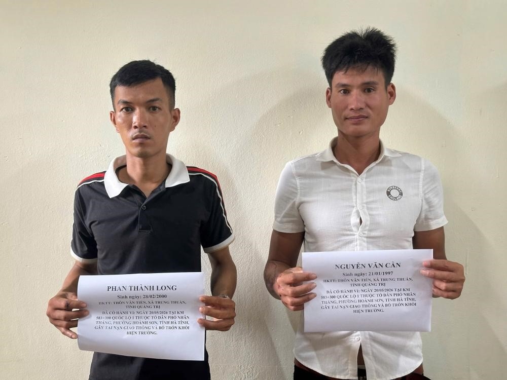 ha tinh bat giu hai doi tuong gay tai nan giao thong roi bo tron hinh anh 1