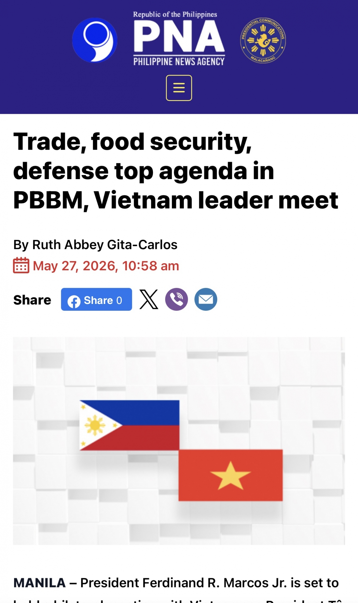 viet nam van la doi tac chien luoc duy nhat cua philippines tai Dong nam A hinh anh 1
