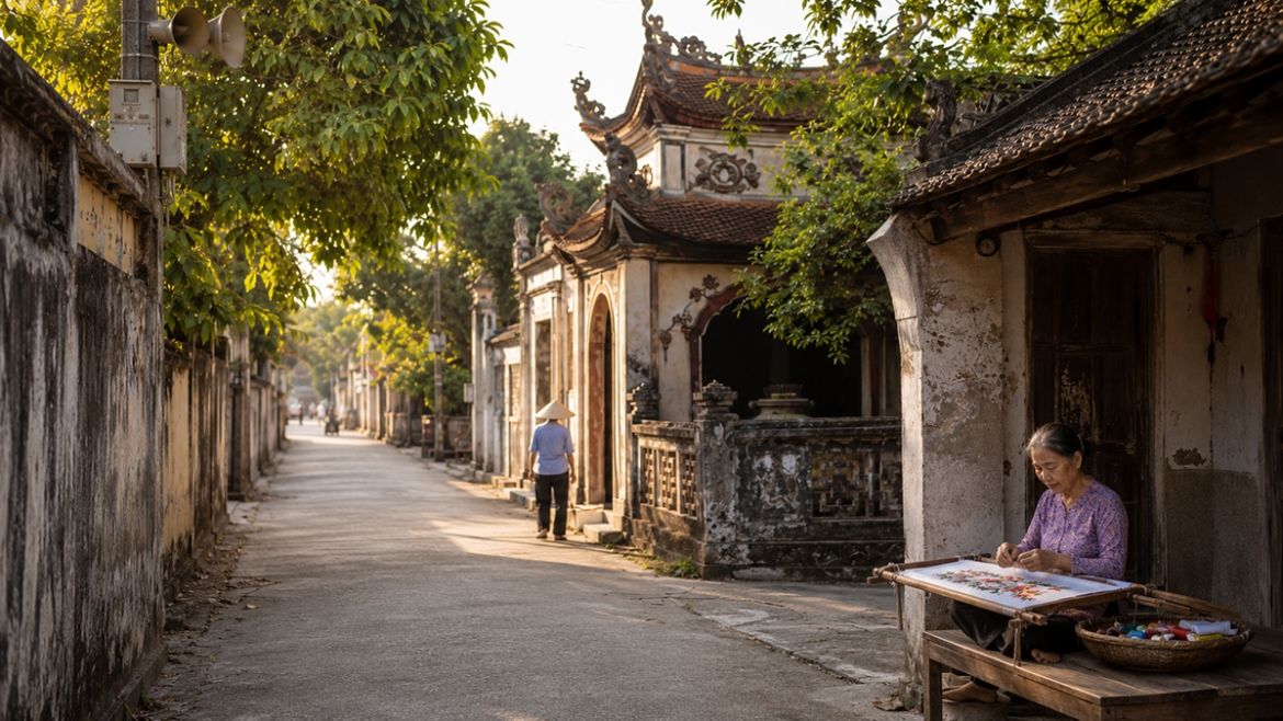 lang nghe theu truyen thong quat Dong ky uc tram nam tu nhung doi tay tham lang hinh anh 2