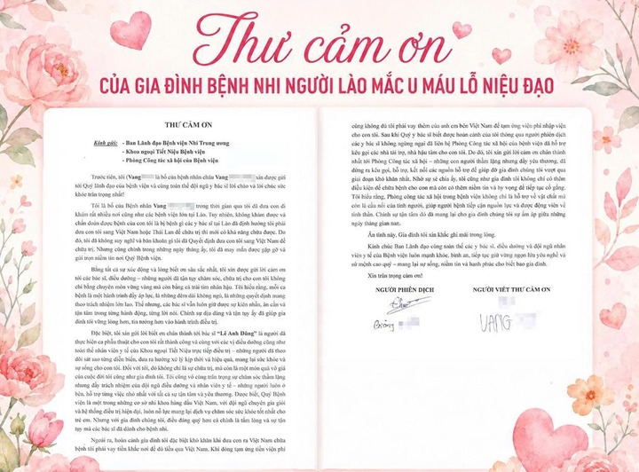 Dua con sang viet nam chua benh, nguoi cha lao nghen ngao viet thu cam on hinh anh 1