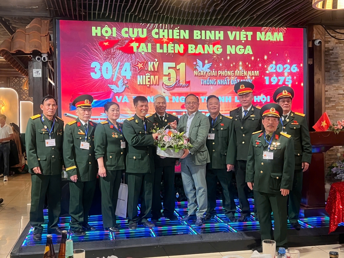Hội Cựu chiến binh VN tại LB Nga kỷ niệm 51 năm Ngày Giải phóng miền Nam