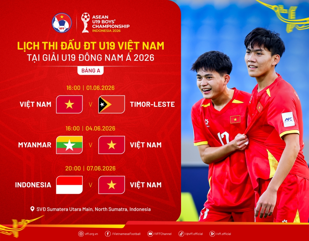 lich thi dau va truc tiep u19 viet nam o giai u19 Dong nam A 2026 hinh anh 1