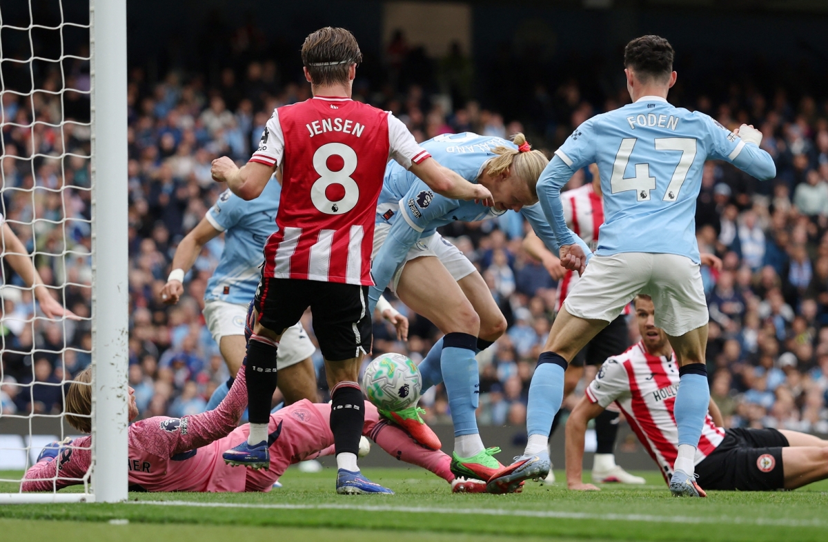 haaland vua ghi ban vua kien tao, man city thang dam brentford hinh anh 4