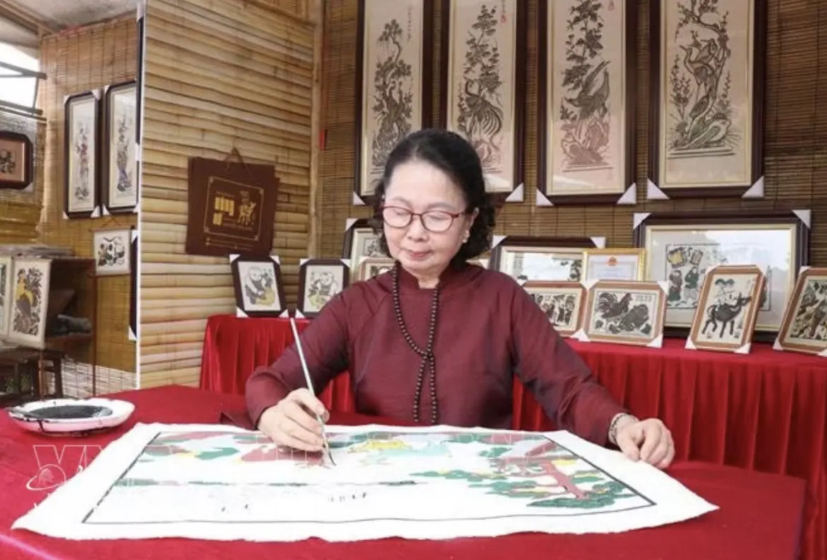 couple saves 500-year-old dong ho painting art from extinction picture 1