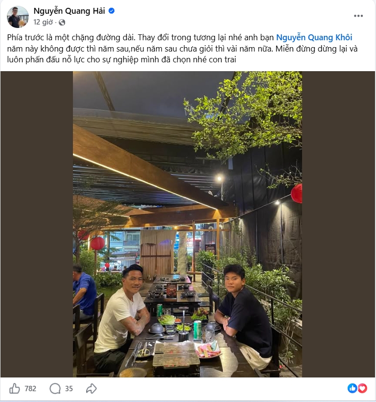 quang hai noi loi gan ruot voi con trai sau quyet dinh cua u17 viet nam hinh anh 1