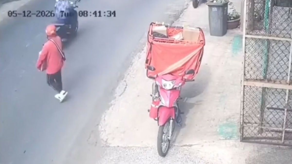 truy bat doi tuong trom xe may kem thung hang cua shipper o Dong nai hinh anh 1